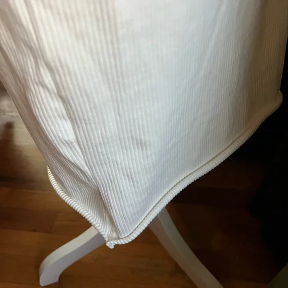 H&M Cream Ribbed Sleeveless tank top Body Con dress medium - Picture 6 of 7